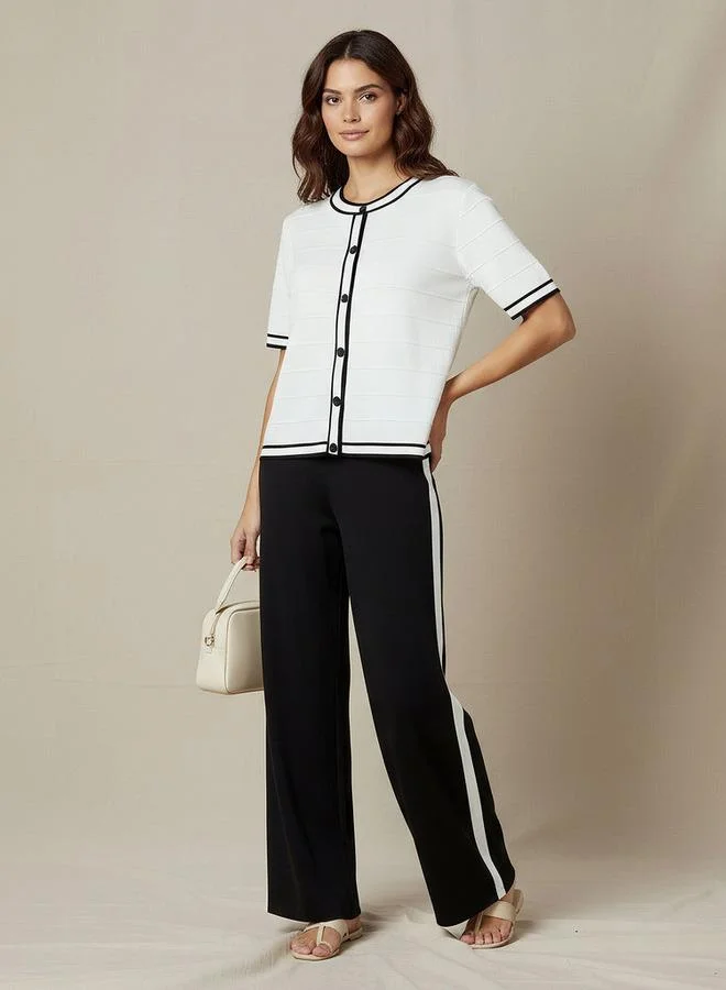 2Xtremz 2Xtremz Regular Fit Top with Contrast Piping